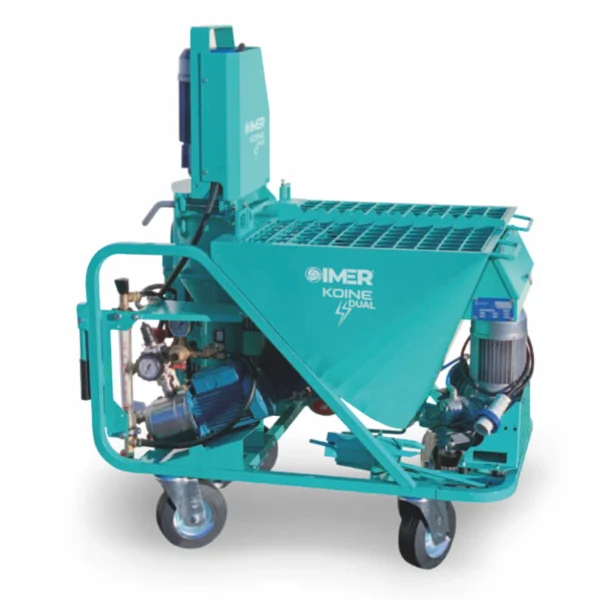 Masina de tencuit Imer Koine 4 DUAL 230/400V debit material 22 l/min materiale preamestecate - imagine 2
