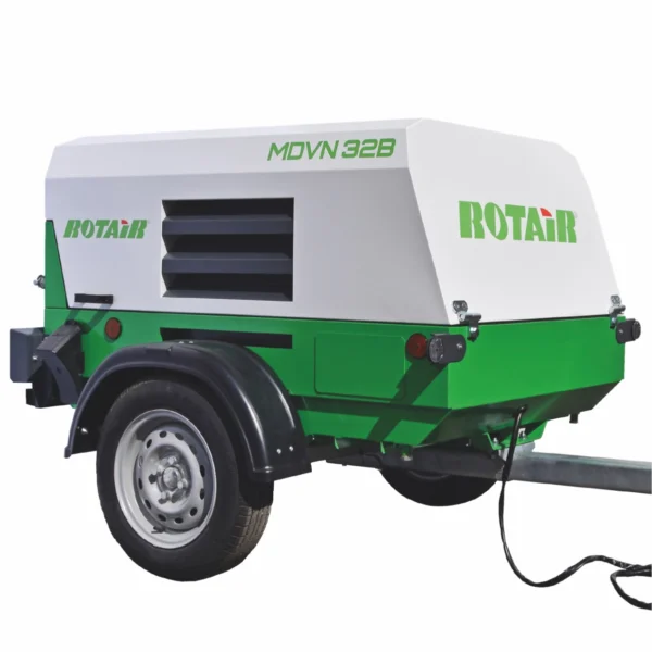 Motocompresor ROTAIR MDVN 32B debit 3100l/min, 7 bar motor Briggs&Stratton 40 cp, tractabil rutier - imagine 2