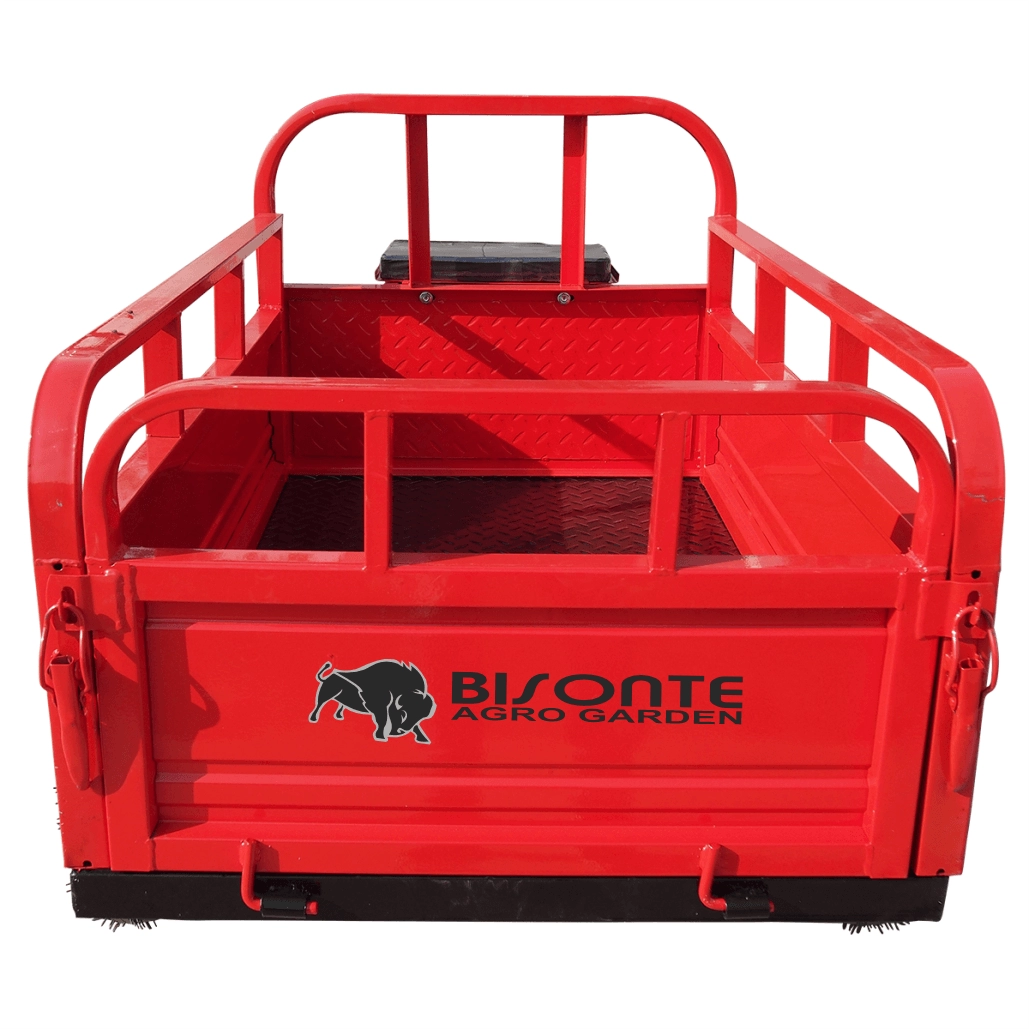 Remorca motocultor BISONTE Agro Garden BTA-500R capacitate 500 kg, dimensiuni 1.250 x 800 x 500 mm - imagine 2