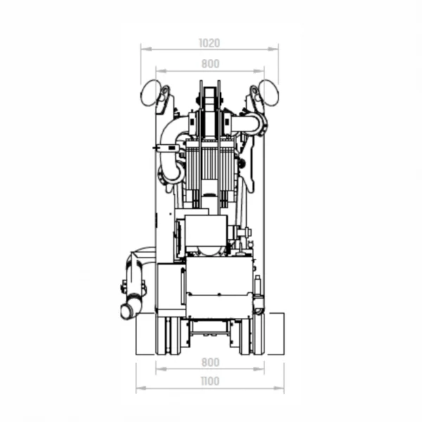 Sistem mobil de distribuire beton Imer GERRIS 800 Honda GX 390 11.15 cp / 230V 2.2Kw - imagine 2