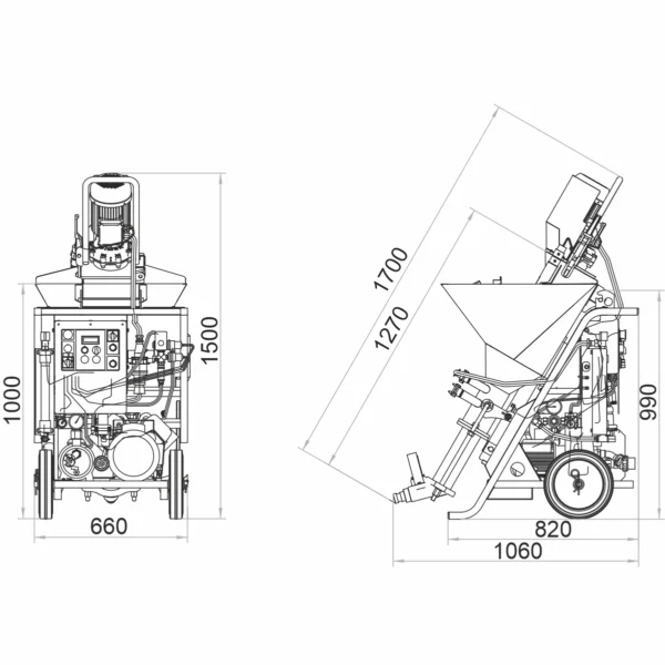 Masina de tencuit Imer KOINE 3.1 Coat 230V debit 17 l/min materiale preamestecate - imagine 2