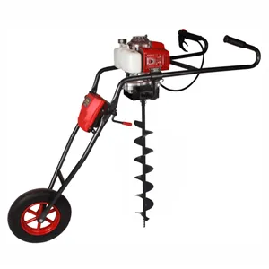 Motoburghiu BISONTE Agro Garden BTA-30M-S cu suport de lucru, (fara burghie), motor 3cp