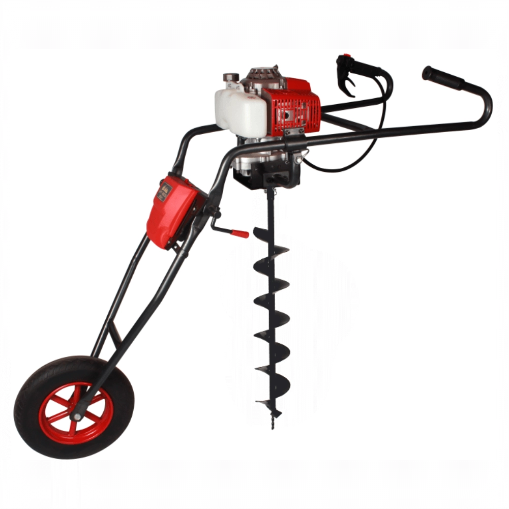 Motoburghiu BISONTE Agro Garden BTA-30M-S cu suport de lucru, (fara burghie), motor 3cp