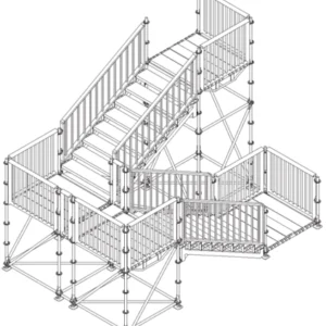 CONDOR Turn scara Multicom TS, inaltime etaj 2.00 m. Sistem prindere – multidirectional
